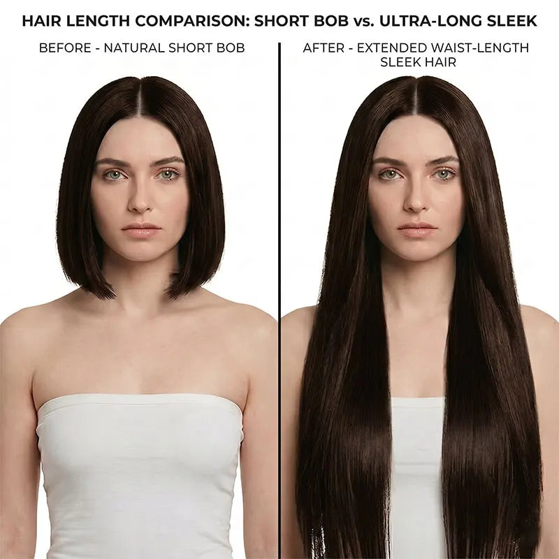 Extensions de cheveux à bandes adhésives (Tape-In) – cheveux humains, invisibles et sans couture, 21 pièces par paquet, 50 g, couleur brun foncé brésilien, 16 à 22 pouces, lisses Remy 100 % cheveux humains