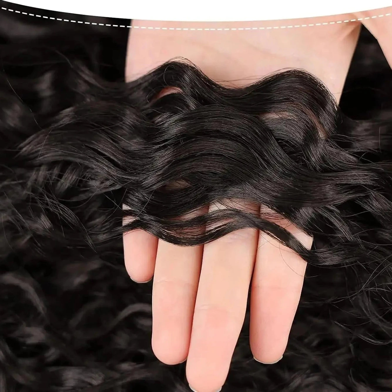 Vague d'eau profonde cordon queue de cheval brésilienne 100% vrais Extensions de cheveux humains postiche naturelle avec pince en 100g Remy queue de poney