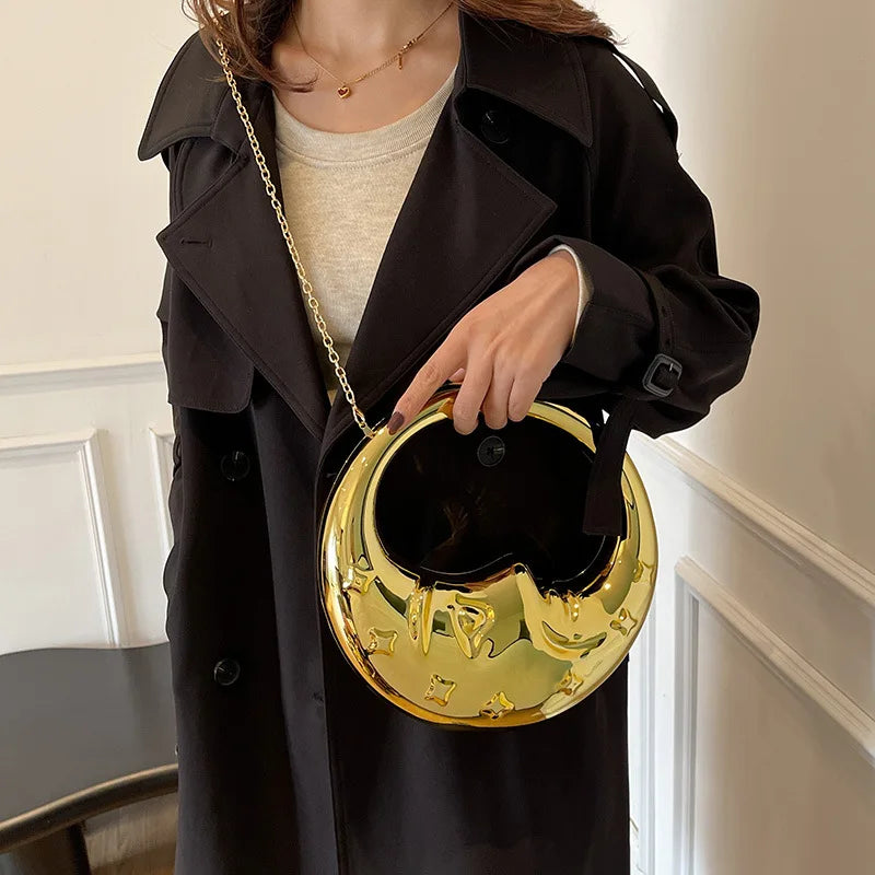 Sac à main de soirée haut de gamme en acrylique créatif avec motif sourire, multicolore et doublé, pouvant également servir de trousse de maquillage, idéal pour les mariages et les fêtes.