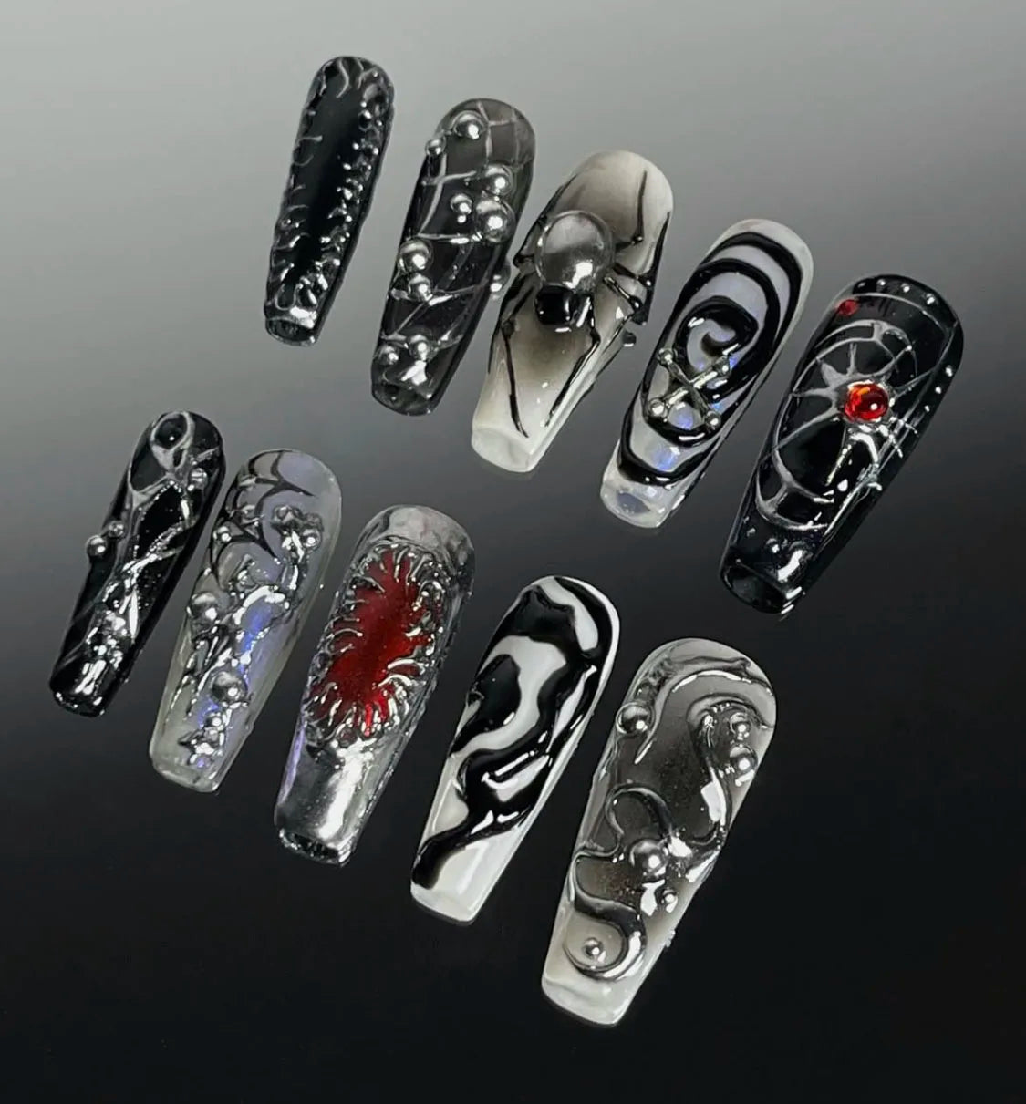Faux ongles amande peints à la main, lot de 10 pièces, personnalisables, pour femme, Press-on tendance