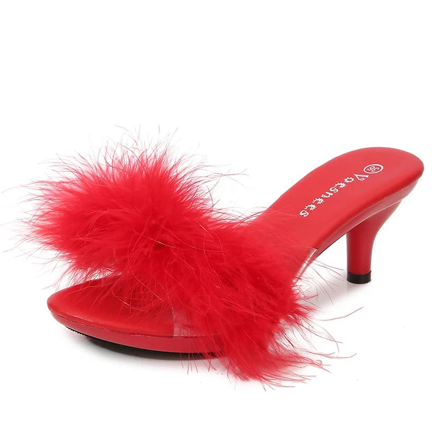 Claquettes à fleurs en relief – Sandales d’été transparentes, chaussures de plage à talons fins, chaussures à talons hauts style cristal pour défilé et soirée femme