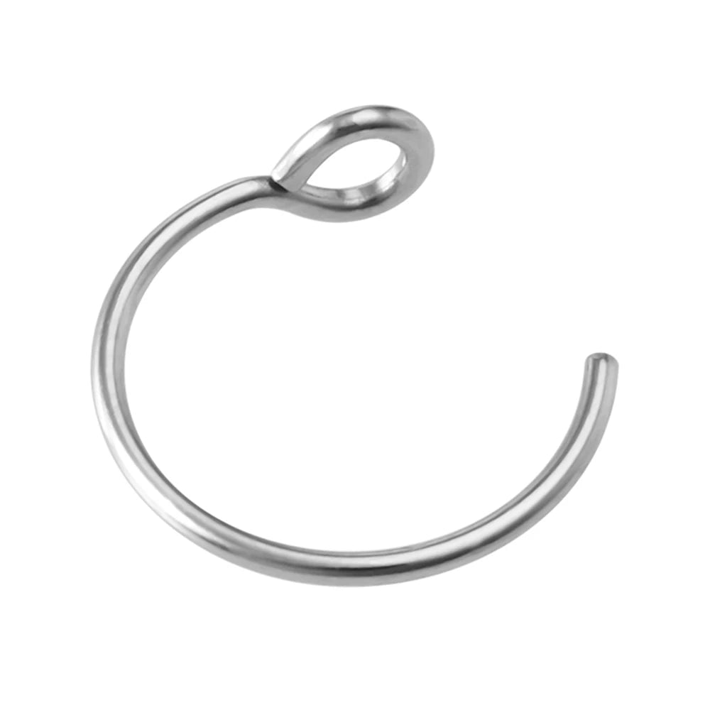 1pc Faux anneau de nez pour femmes hommes 20G acier chirurgical Faux Piercing bijoux faux Piercing cerceau lèvre Septum nez anneaux bijoux de corps