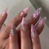 24pcs 3D French Manucure Nail Art Presse sur les ongles Ongles artificiels Faux ongles Personnaliser 3283