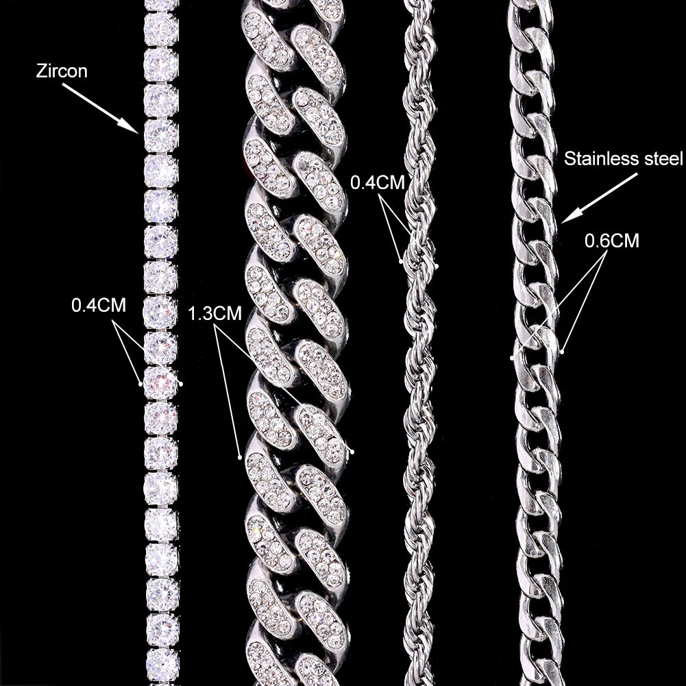 Collier Hip-Hop Bling avec pendentif cœur et lettre cursive A à Z en cristaux

Collier pour femme et homme avec initiale personnalisée, pendentif en forme de cœur serti de cristaux CZ (oxyde de zirconium) et chaîne cubaine (Cuban Link). Bijou tendance au