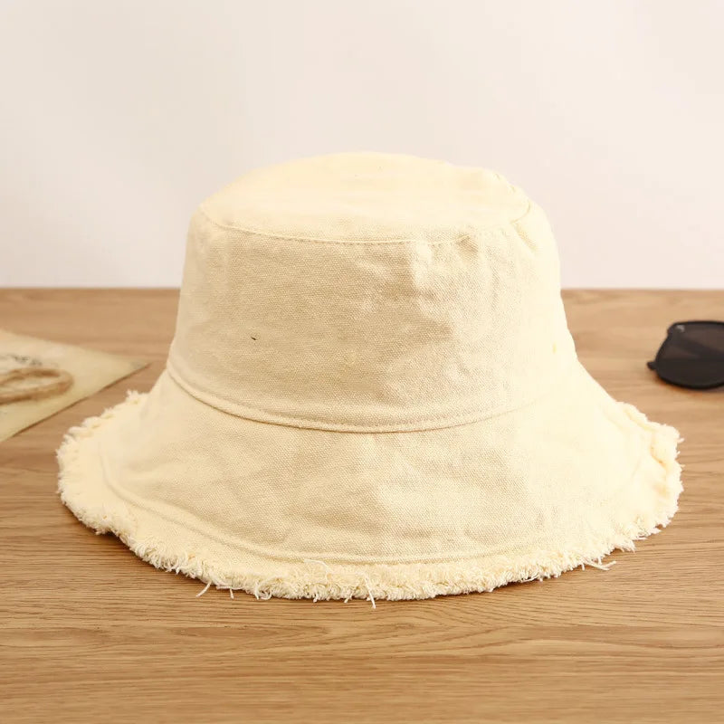 Chapeaux seau en coton pour femmes, chapeau de protection solaire pour l'été et l'automne, casquette de pêcheur pour l'extérieur et la plage