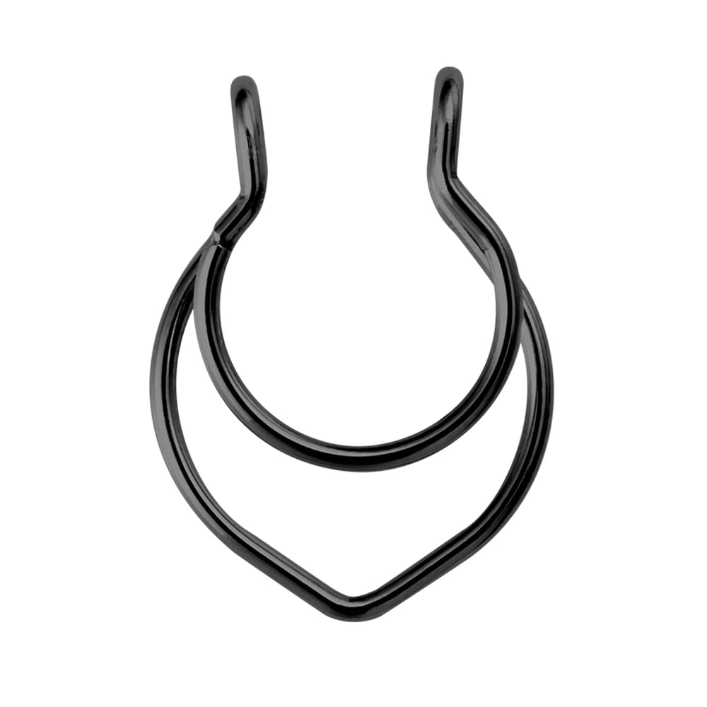 1pc Faux anneau de nez pour femmes hommes 20G acier chirurgical Faux Piercing bijoux faux Piercing cerceau lèvre Septum nez anneaux bijoux de corps
