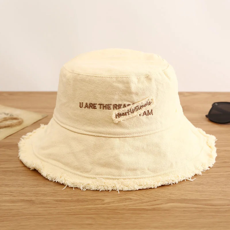 Chapeaux seau en coton pour femmes, chapeau de protection solaire pour l'été et l'automne, casquette de pêcheur pour l'extérieur et la plage