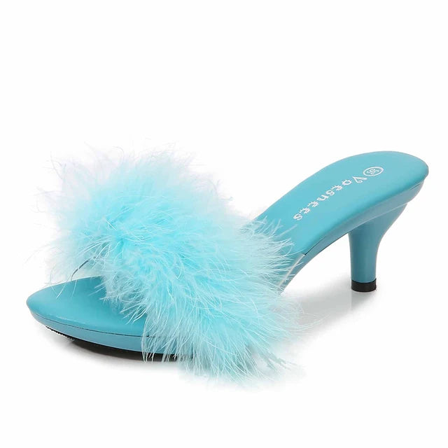 Claquettes à fleurs en relief – Sandales d’été transparentes, chaussures de plage à talons fins, chaussures à talons hauts style cristal pour défilé et soirée femme