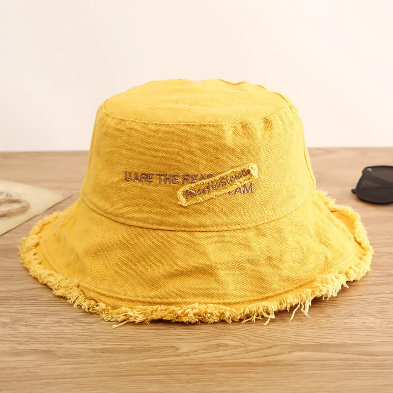 Chapeaux seau en coton pour femmes, chapeau de protection solaire pour l'été et l'automne, casquette de pêcheur pour l'extérieur et la plage