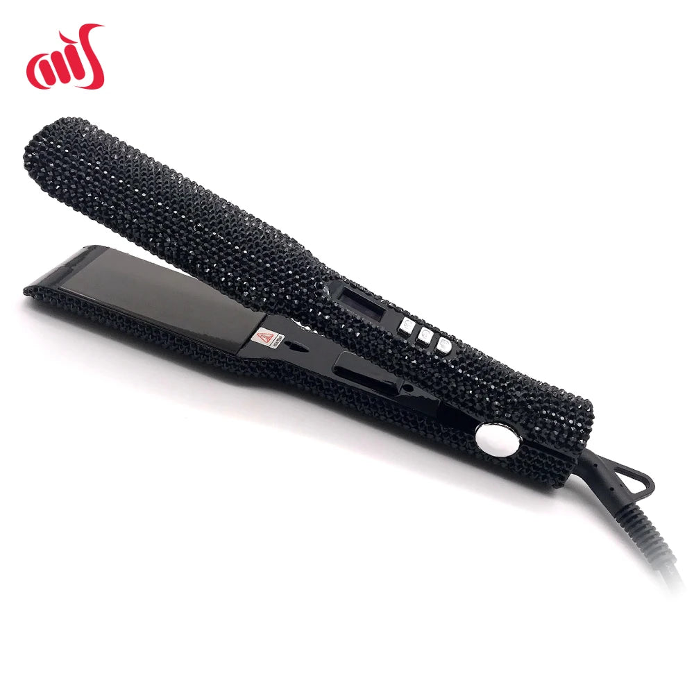 Fer à lisser Plancha Para Cabello 2 pouces fer plat avec strass professionnel titane fer à lisser chauffage 480 ℉