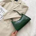 Sacs en cuir PU pour femmes, sac à main à motif d'alligator, petit sac messager sous les bras