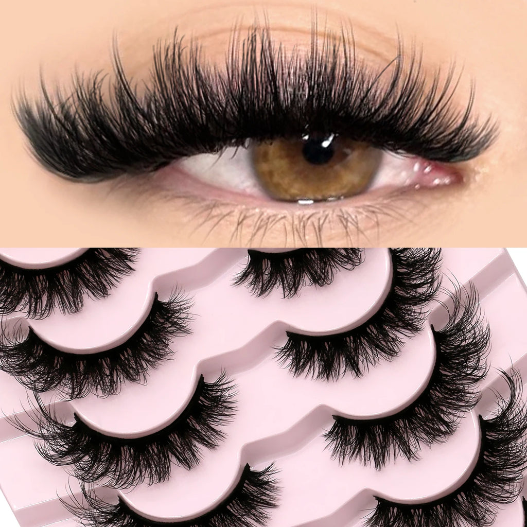 Faux cils effet œil de chat, légers et duveteux pour un regard intense et élégant. Bande de cils réutilisable au rendu naturel, idéale pour le maquillage quotidien ou les occasions spéciales