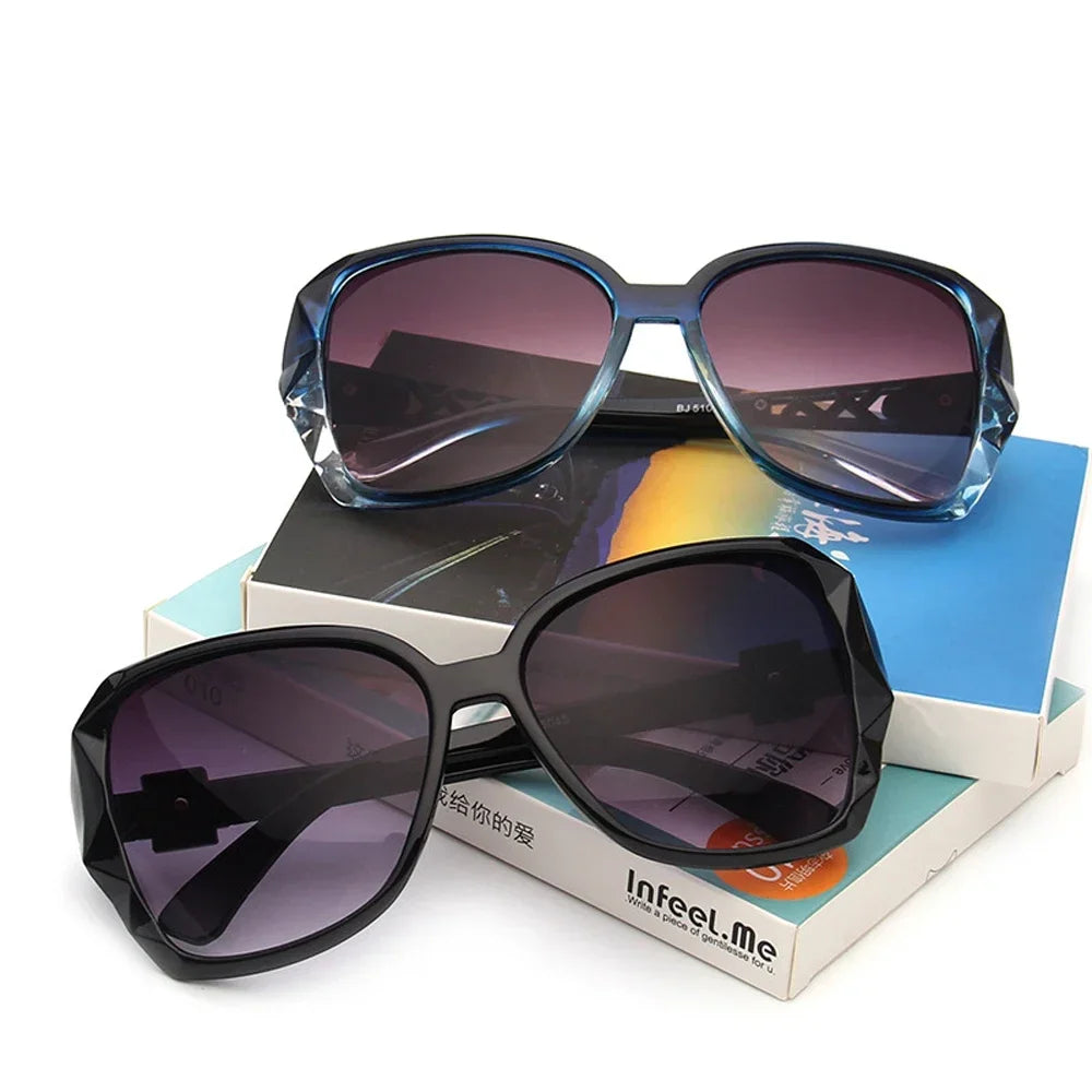 Mode grandes lunettes de soleil violettes femmes marque de luxe lunettes de soleil carrées femme miroir nuances dames