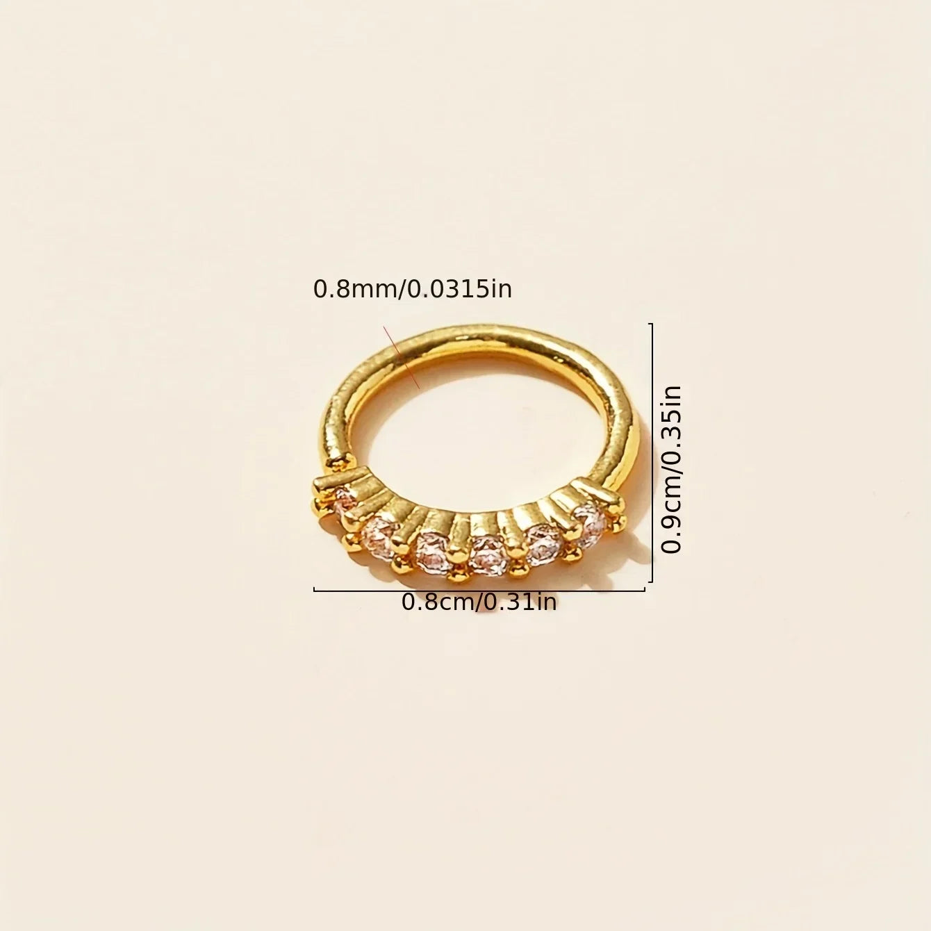 Anneaux de nez en Zircon miniatures à une rangée pour femmes, perceuse Fine exquise avec ouverture de perceuse, faux Piercing de nez, bijoux
