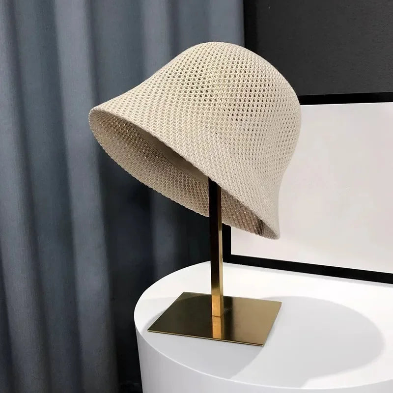 Chapeau de soleil respirant pour femme, casquette ander, mince, creux, extérieur, plage, été, E27