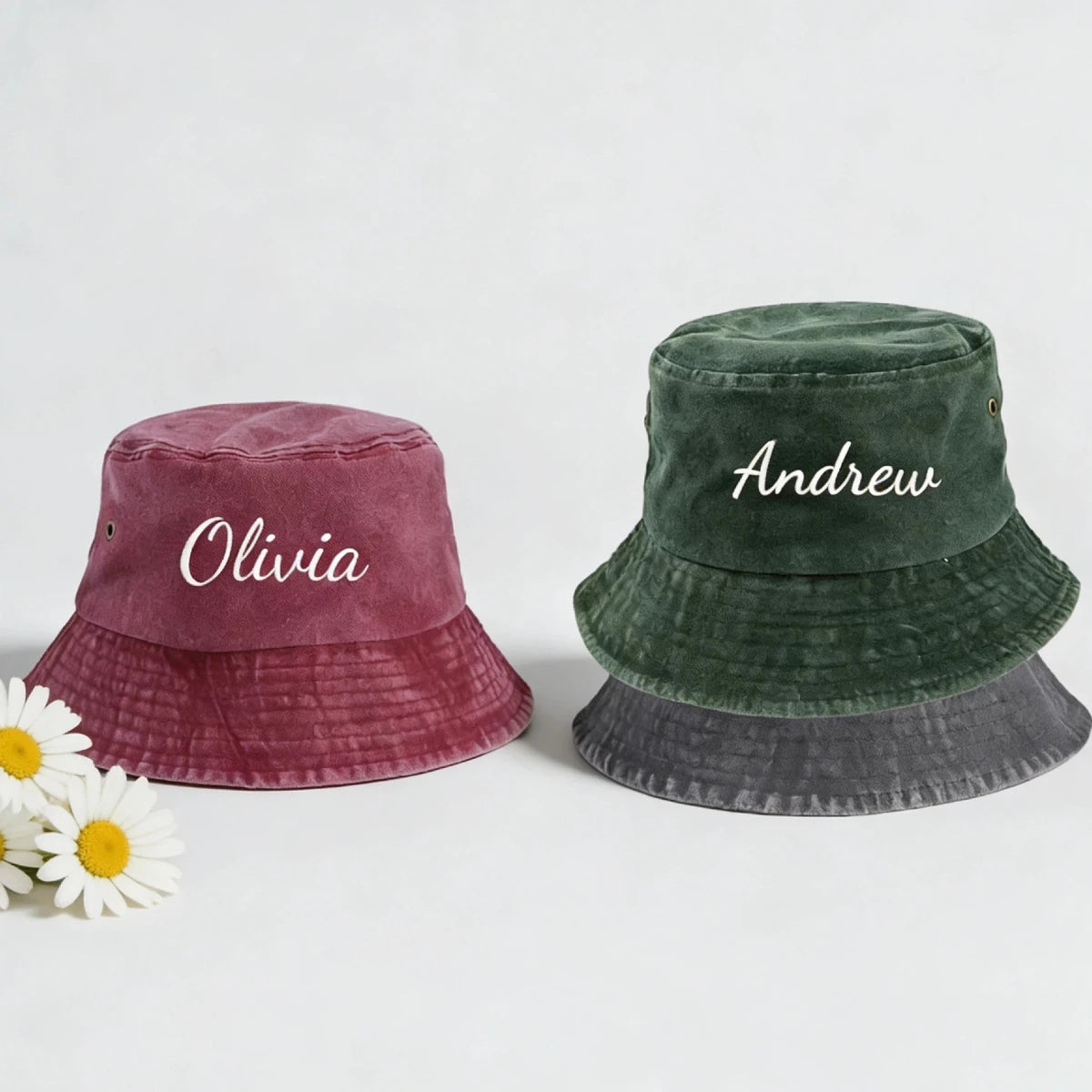 Chapeau Bob Personnalisé avec Logo Brodé, Casquette de Soleil Vintage pour l'Été et les Activités de Plein Air