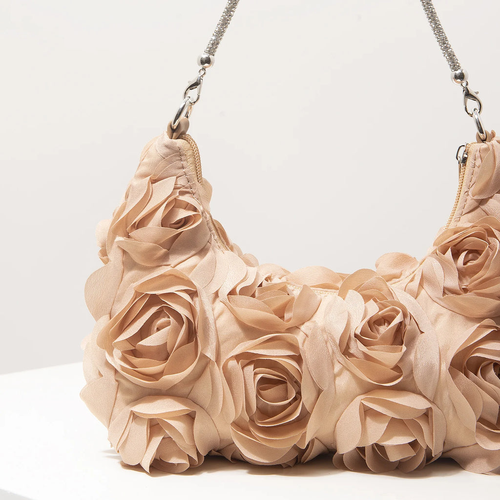 Sac à bandoulière à motif floral, idéal pour les femmes élégantes. Parfait pour les soirées de gala, les fêtes, les bals de fin d’année, les mariages et autres occasions spéciales.