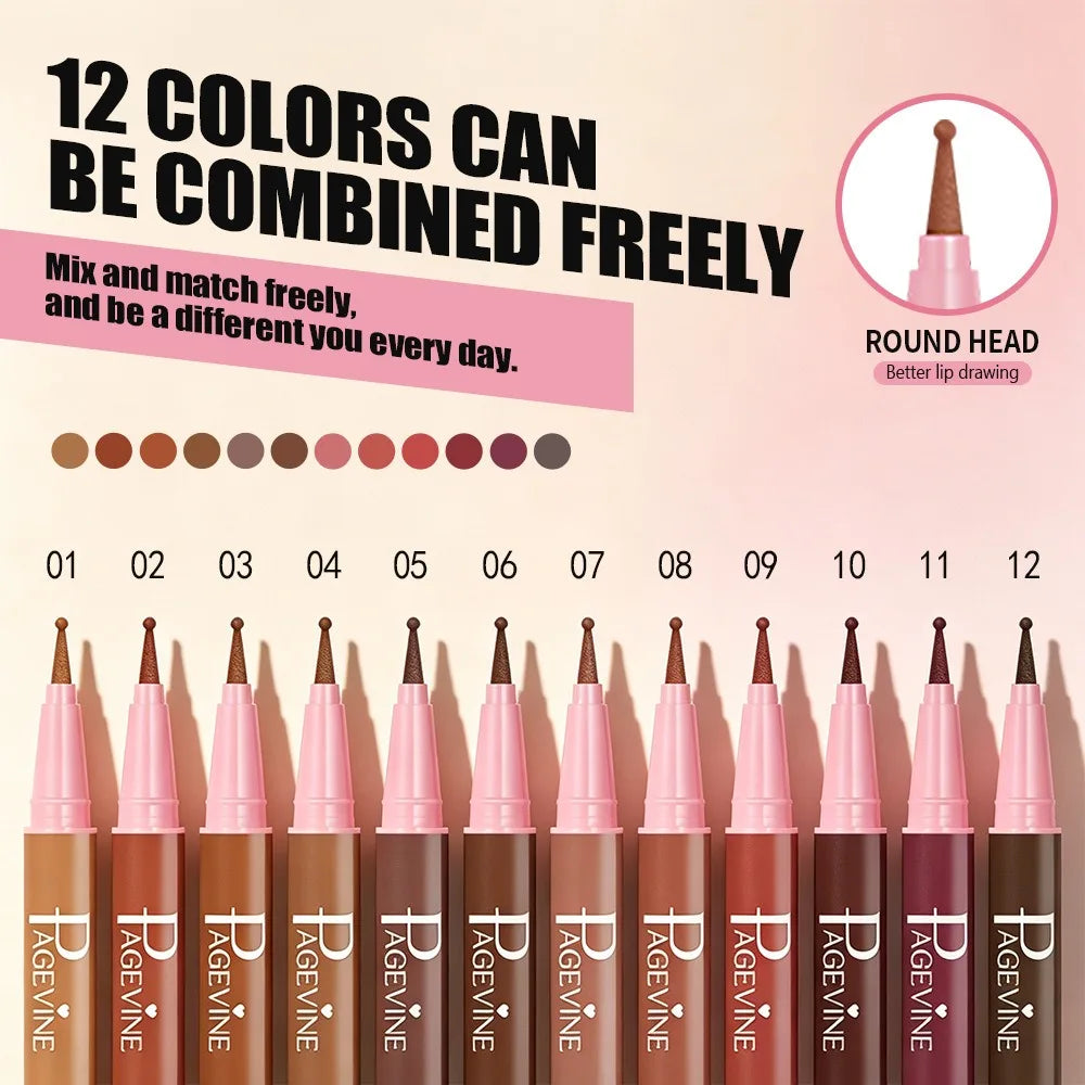 1 pièce – Crayon à lèvres en velours de soie imperméable et résistant à la transpiration, longue tenue, naturel, facile à appliquer, ne colle pas, maquillage des lèvres, cosmétiques pour les lèvres