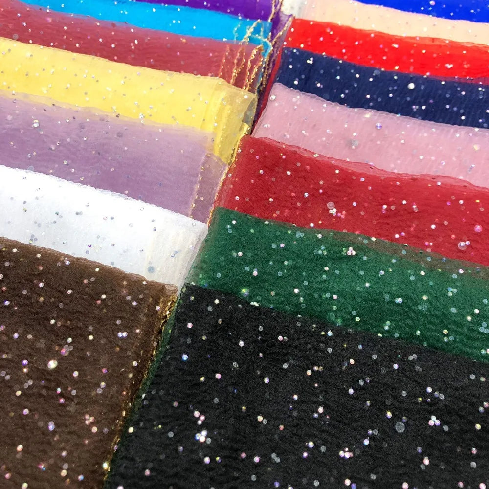 Bandana à paillettes colorées à la mode, écharpe de tête Ultra-fine et respirante, Protection solaire d'été, 80cm x 80cm