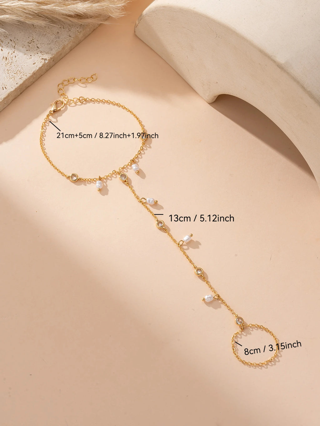 Mini bracelet à breloques en imitation de perles pour femmes, élégant, lié au doigt, minimaliste, cadeau de fête, bijoux