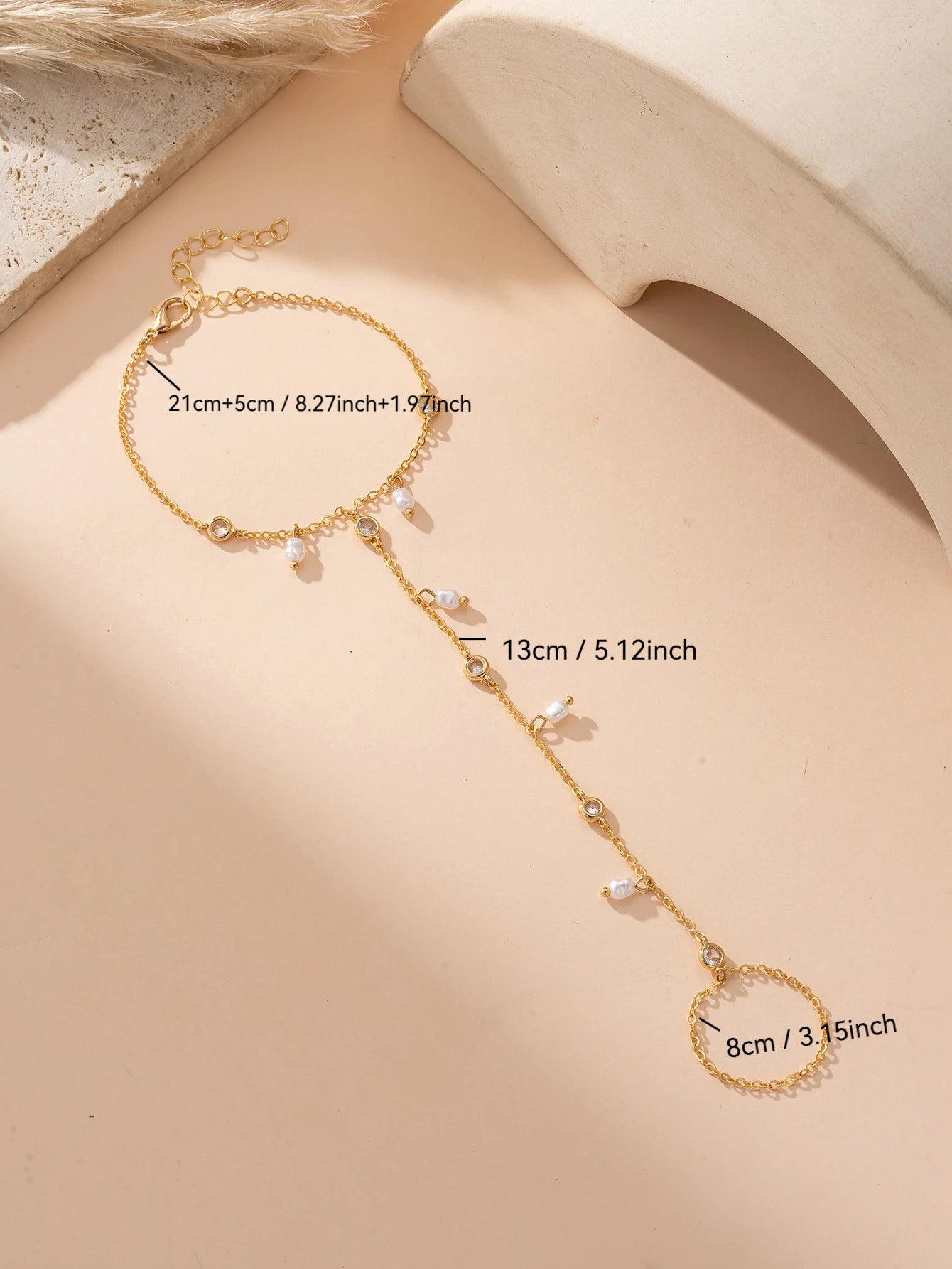 Mini bracelet à breloques en imitation de perles pour femmes, élégant, lié au doigt, minimaliste, cadeau de fête, bijoux