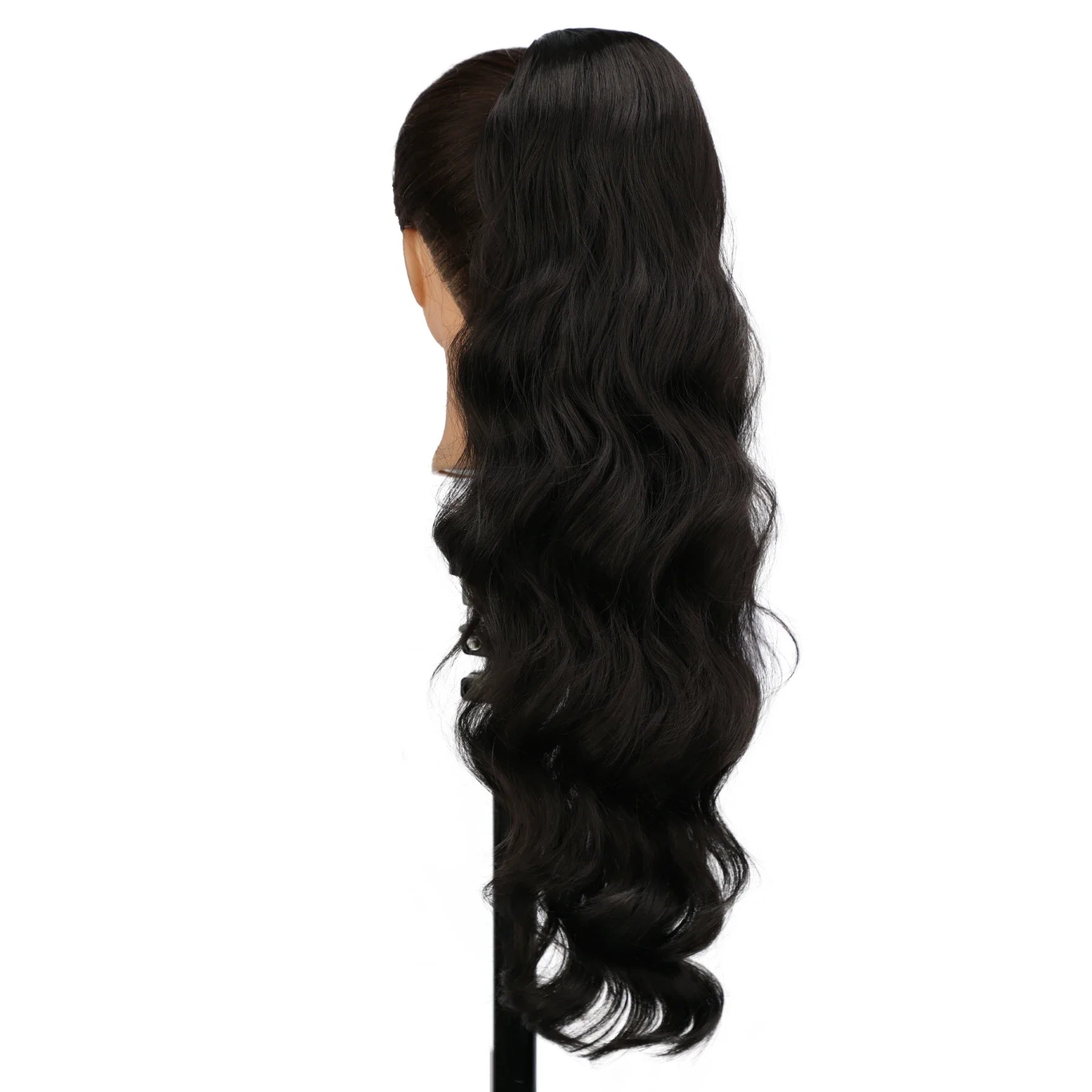 Extension de Cheveux Queue de Cheval Ondulée pour Femme, 24 Pouces, Longue Ondulation, Proximité Wstring, réinitialisation en Queue de Cheval Rouge, Fausse Queue de Cheval, Postiche