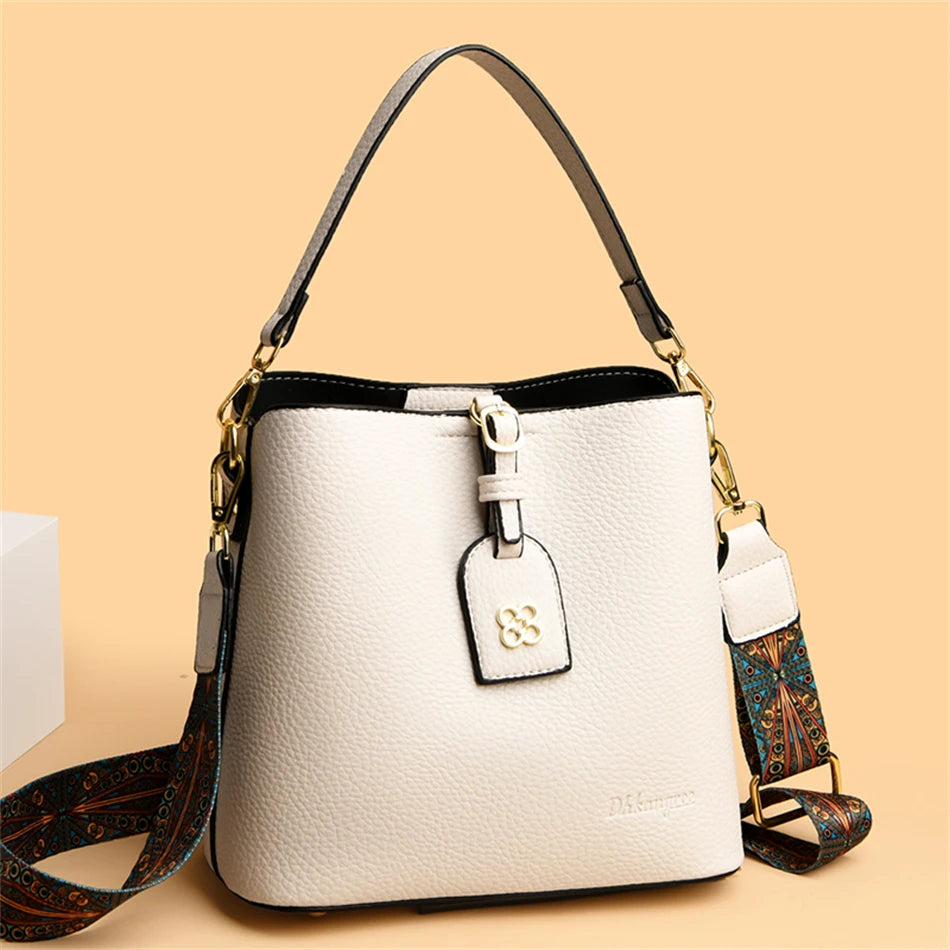 Sac à Main de Luxe en Cuir Multifonctionnel pour Femme, Sacoche à 3 Couches, de Bonne Qualité, de Styliste