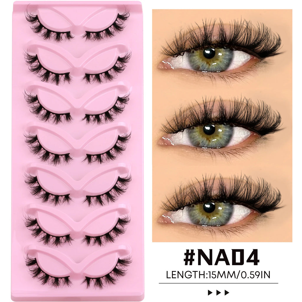 Veltrinay cils oeil de chat Faux cils naturels extrémité ailée oeil cils allongés Faux cils de vison Faux cils maquillage