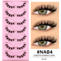 Veltrinay cils oeil de chat Faux cils naturels extrémité ailée oeil cils allongés Faux cils de vison Faux cils maquillage