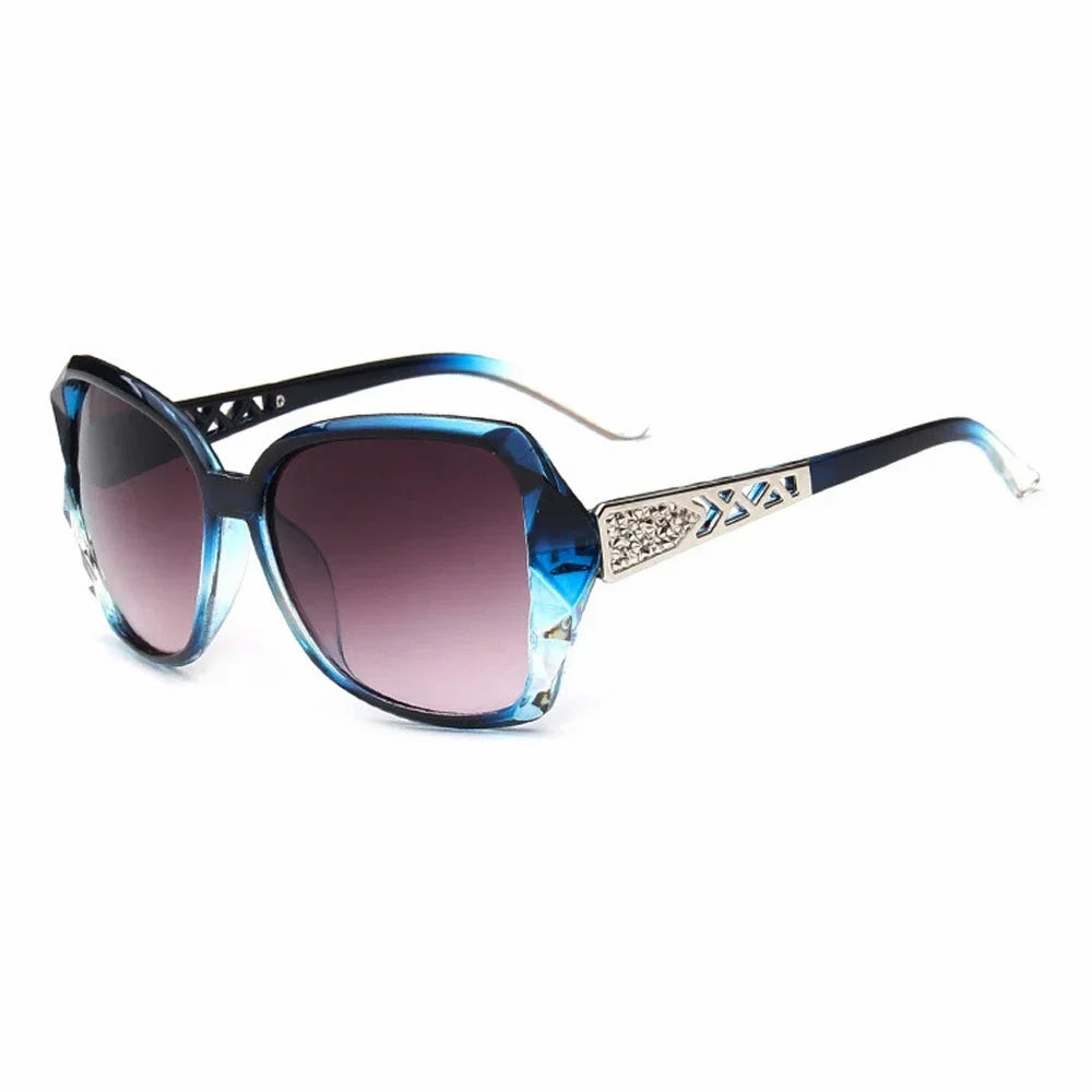 Mode grandes lunettes de soleil violettes femmes marque de luxe lunettes de soleil carrées femme miroir nuances dames