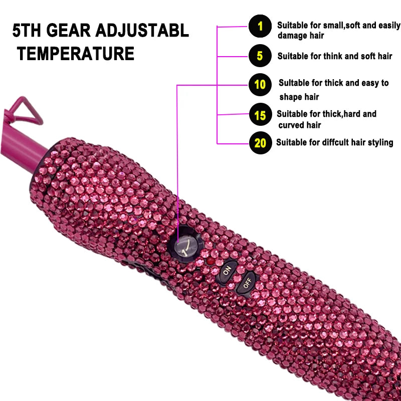 Peigne chaud 2 en 1 peigne chaud lisseur avec strass peigne chauffant électrique pente quente peigne chauffant lisseur cheveux outils
