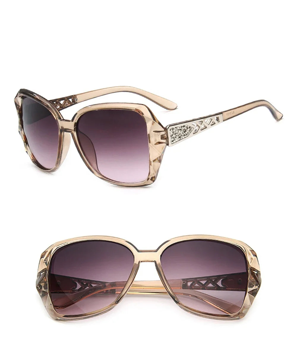 Mode grandes lunettes de soleil violettes femmes marque de luxe lunettes de soleil carrées femme miroir nuances dames