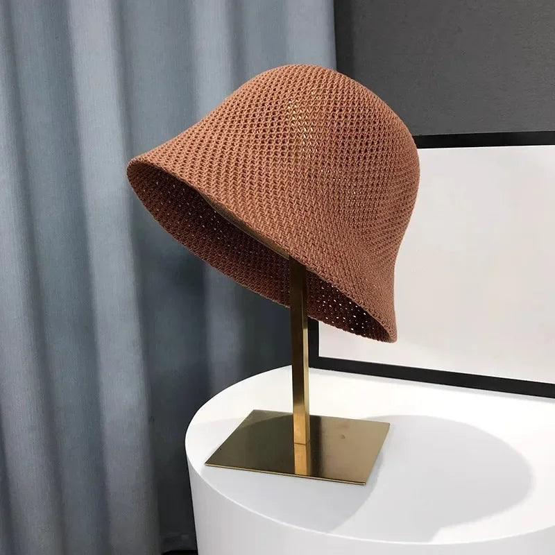 Chapeau de soleil respirant pour femme, casquette ander, mince, creux, extérieur, plage, été, E27