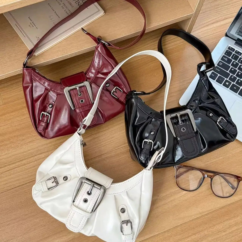 Y2K – sac à bandoulière Hobo plissé rétro pour femmes, pochette sous les bras de Style Maillard, pour voyage, travail, Shopping, offre spéciale