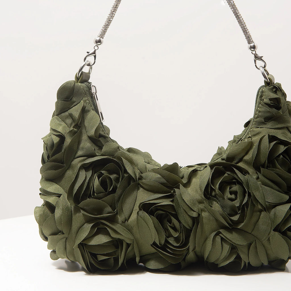 Sac à bandoulière à motif floral, idéal pour les femmes élégantes. Parfait pour les soirées de gala, les fêtes, les bals de fin d’année, les mariages et autres occasions spéciales.