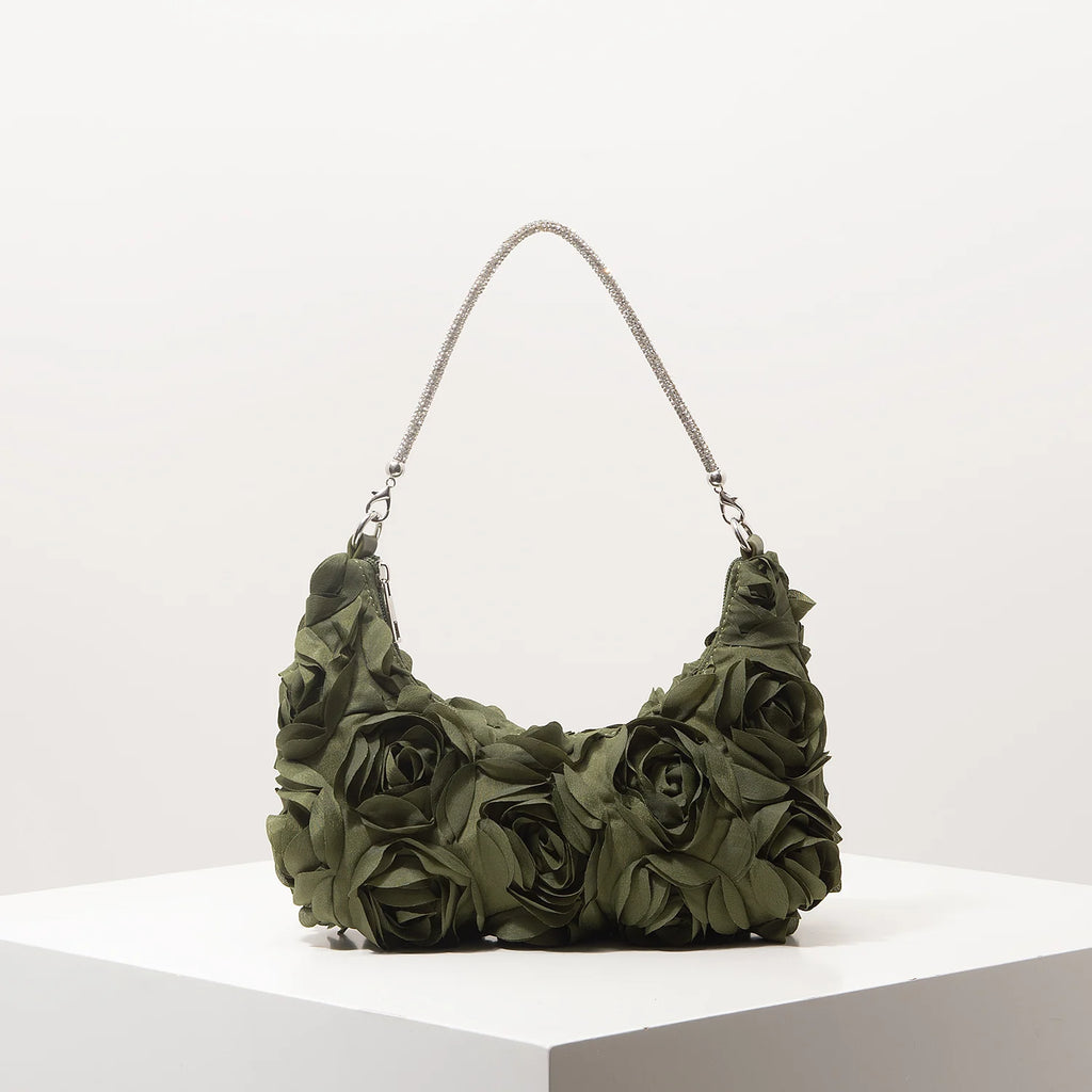 Sac à bandoulière à motif floral, idéal pour les femmes élégantes. Parfait pour les soirées de gala, les fêtes, les bals de fin d’année, les mariages et autres occasions spéciales.
