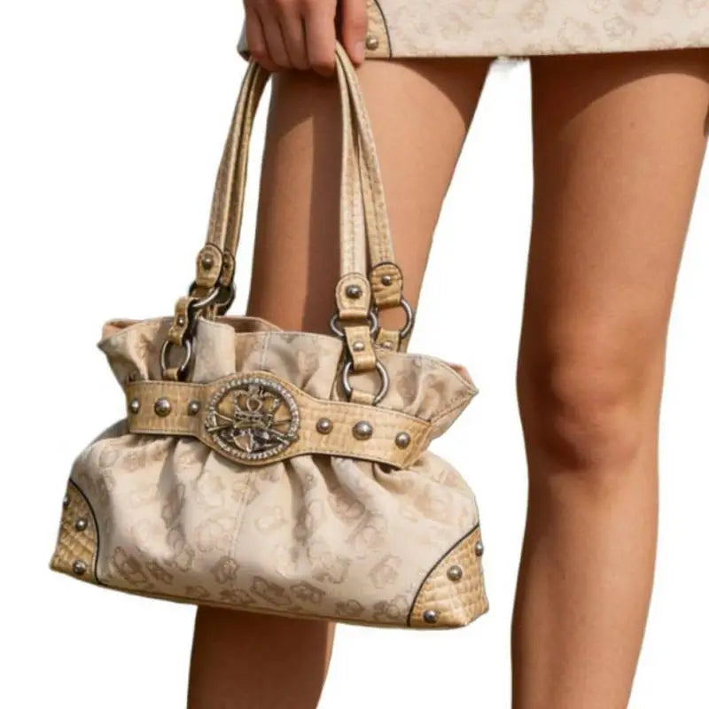 Sac sous le bras Sweet Cool style Y2K, sac cabas à bandoulière en cuir PU, grande capacité, pour femmes, esthétique fairycore, sac à main chic et tendance.