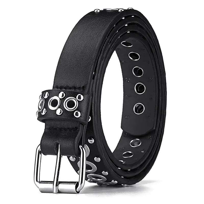 Ceinture fine à rivets pour femmes, à la mode, avec boucle à aiguille personnalisée, tendance de rue, Style Punk HipHop Y2K, avec ceinture en jean