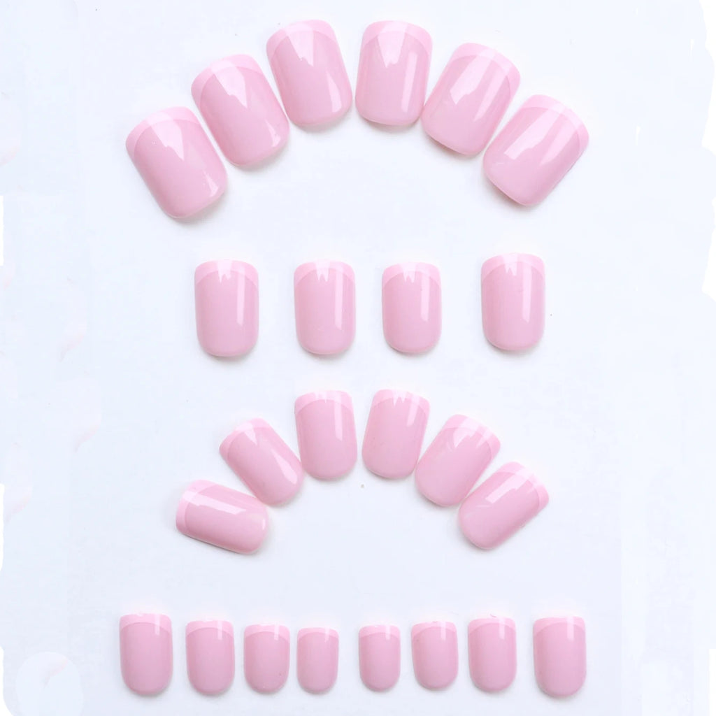 Faux ongles moyens avec pendentif à nœud 3d, 96 pièces, ongles acryliques en forme de cœur, strass, ongles pour femmes entièrement coupés