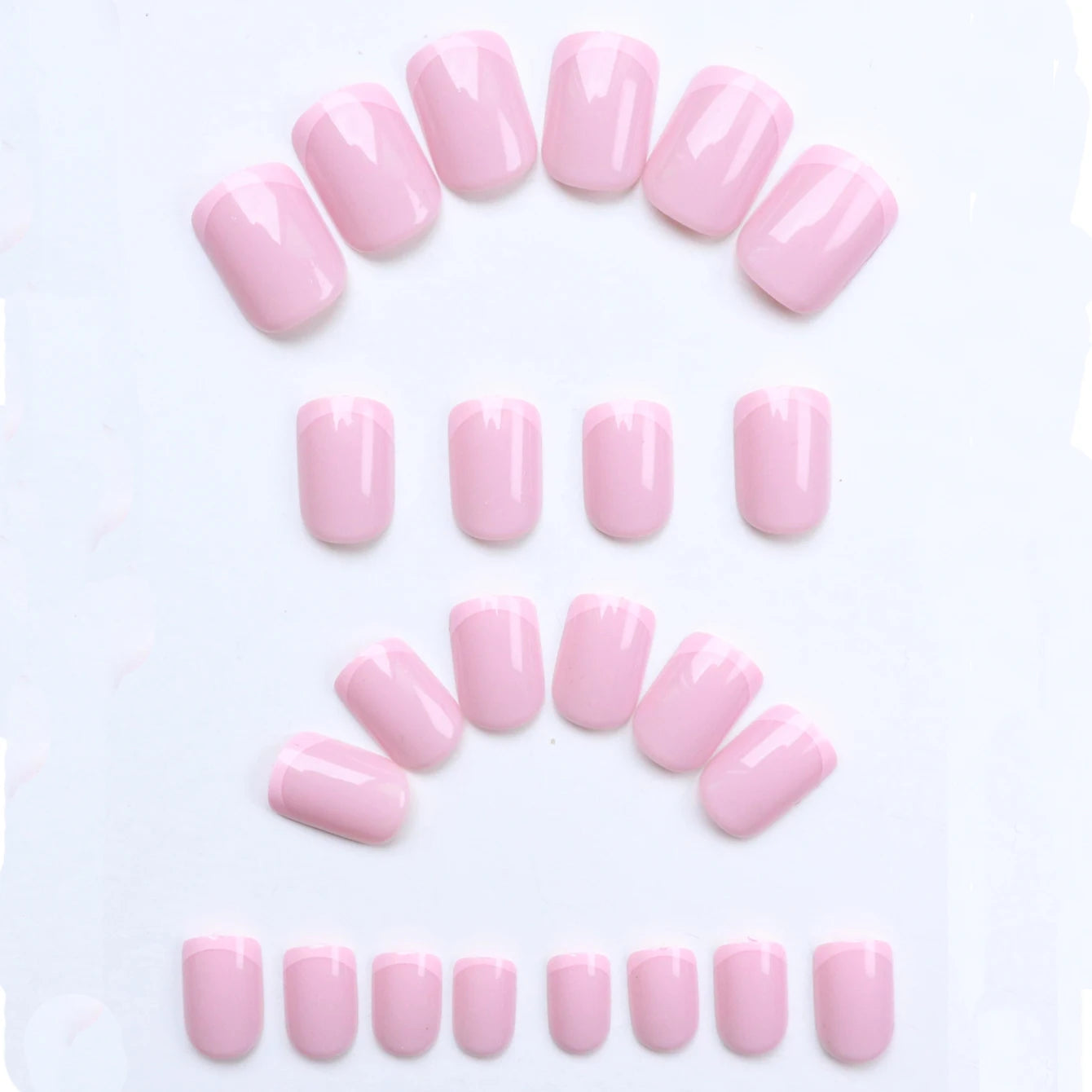 Faux ongles moyens avec pendentif à nœud 3d, 96 pièces, ongles acryliques en forme de cœur, strass, ongles pour femmes entièrement coupés