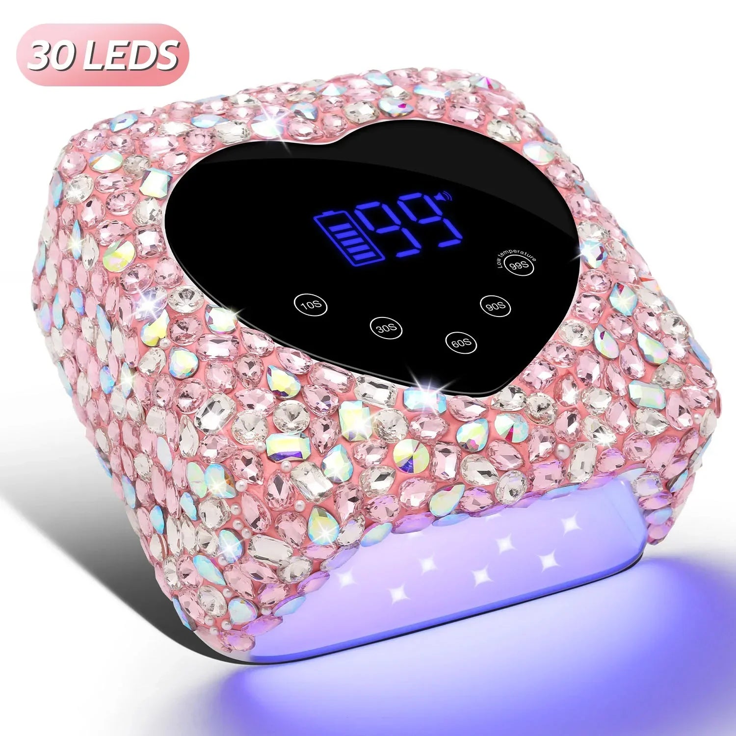 Lampe UV à ongles sans fil rechargeable, 30 LED, sèche-ongles avec 5 réglages de minuterie, cabine UV pour manucure, lumière de salon pour ongles, outils de salon de manucure.