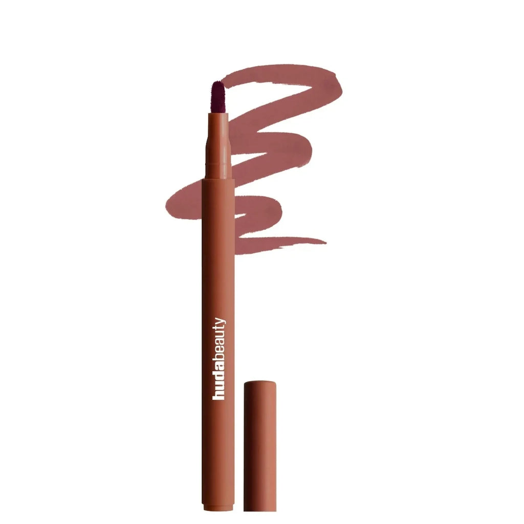 Crayon à lèvres HudaBeauty velours marron, couleur chair, mat, imperméable, tasse antiadhésive, rouge cerise, stylo de Contour des lèvres, maquillage pour femmes
