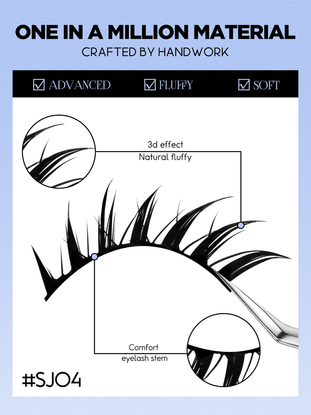 Lasvirey Cils œil de chat, style manga, faux cils 3D en vison, doux, croisés, fins, naturels, ailés, allongés, maquillage
