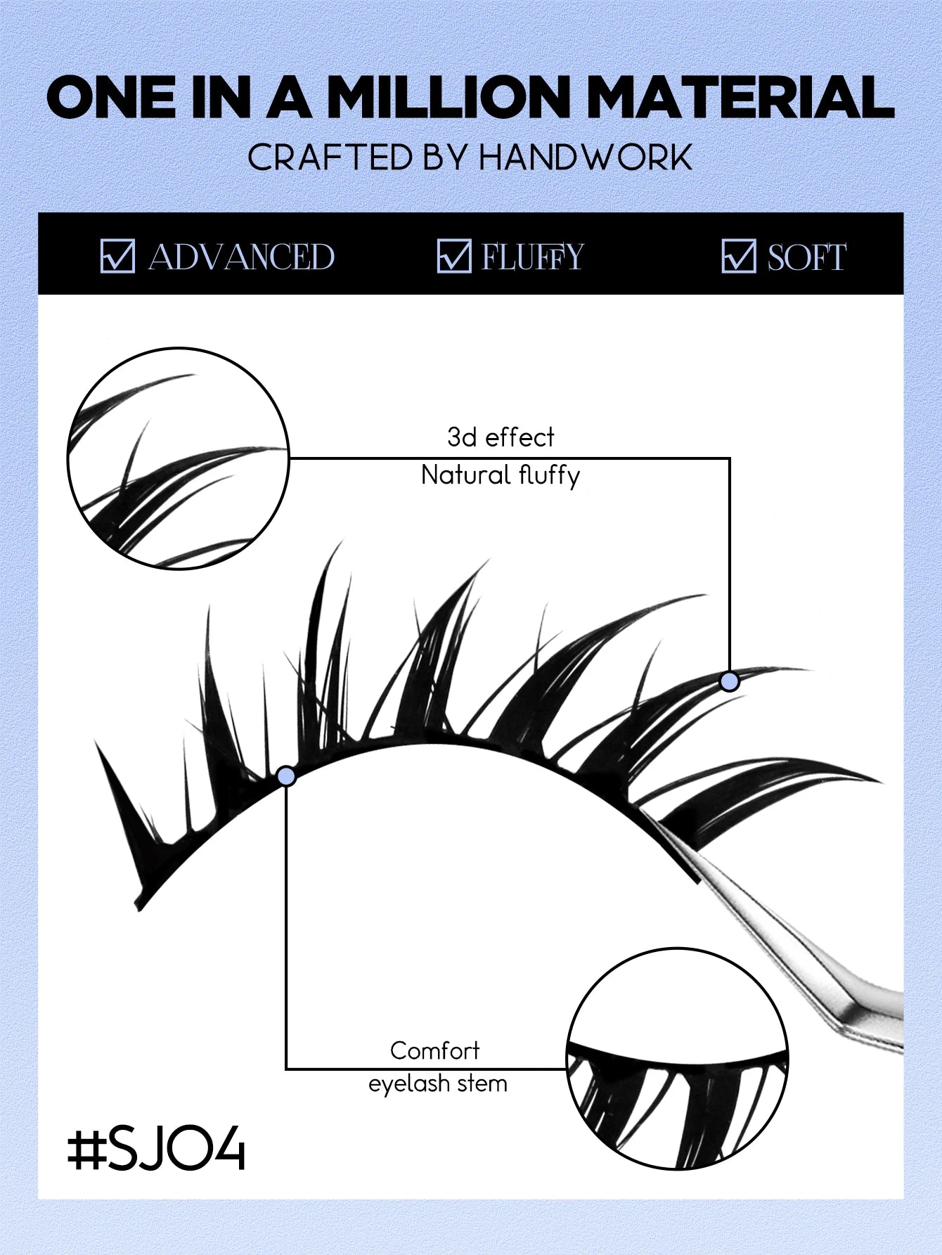 Lasvirey Cils œil de chat, style manga, faux cils 3D en vison, doux, croisés, fins, naturels, ailés, allongés, maquillage