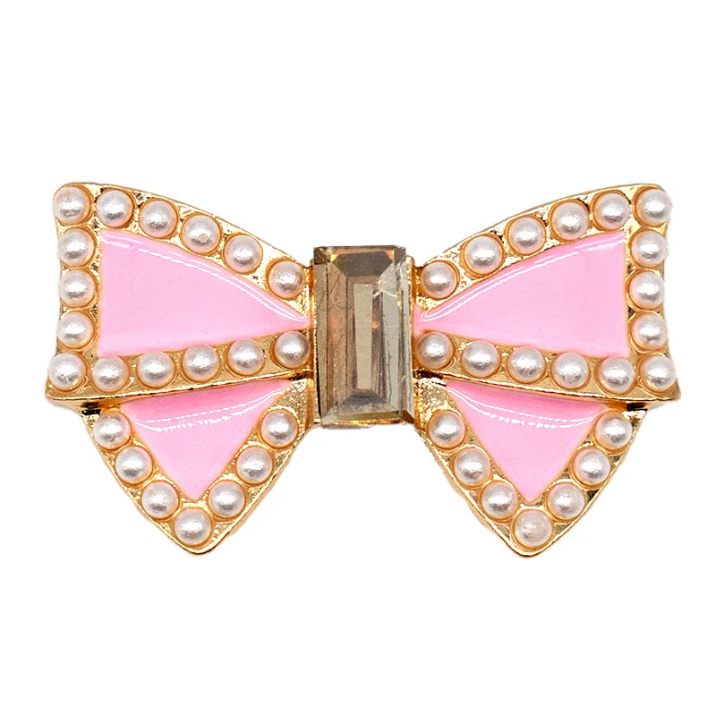 1 pièce de breloque de chaussure en métal – Décoration de luxe pour chaussures, design rose avec motifs d’oiseau, ours ou renard. Pin décoratif élégant pour femmes et filles.