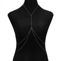 Chaîne de poitrine fine Double couche couleur or pour femmes, nouvelle chaîne Simple en métal brillant, chaîne de taille, Bikini, bijoux de corps, cadeaux