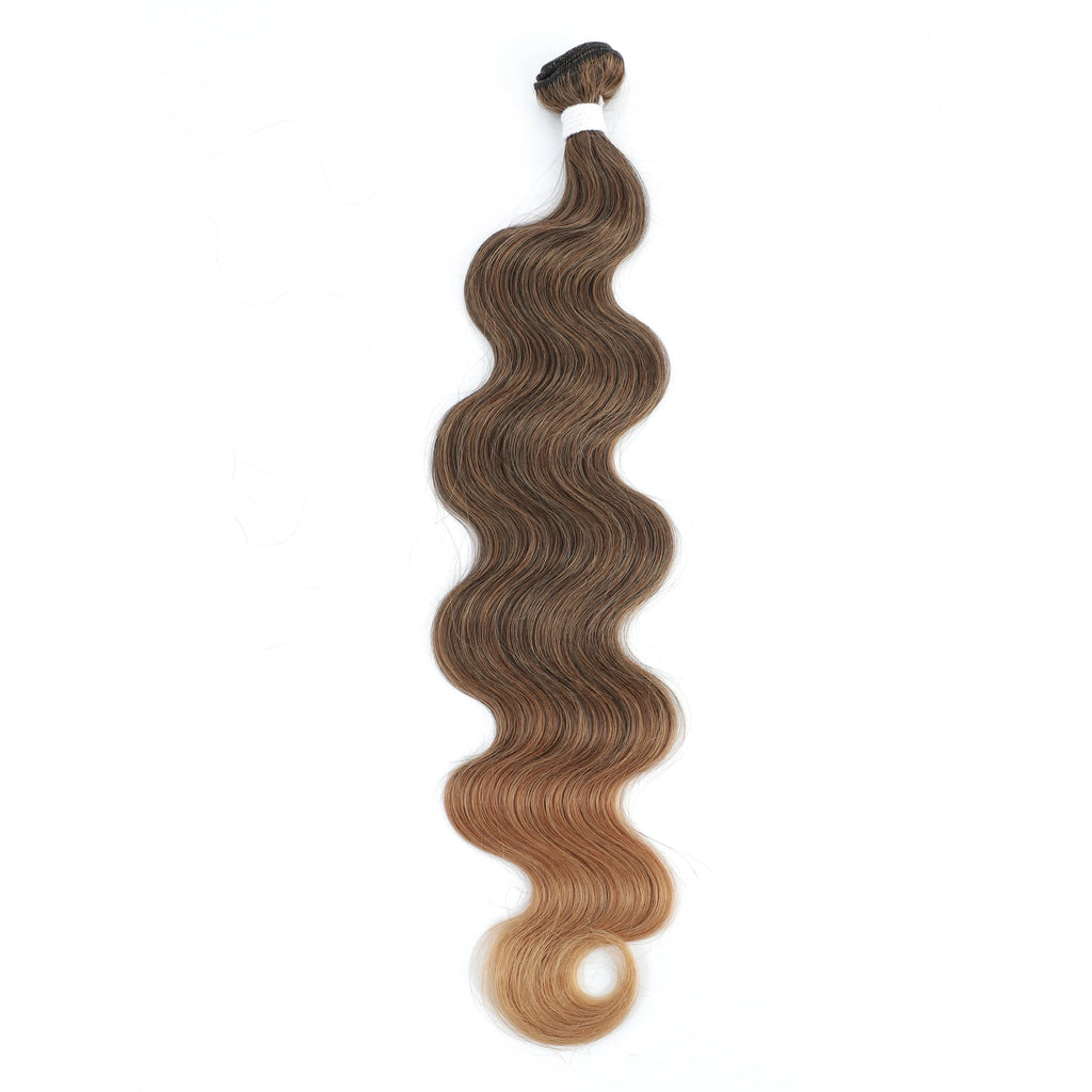 Mèches synthétiques Body Wave colorées 613, Extensions capillaires naturelles blondes Piano, queue de cheval épaisse ombrée, tissage de cheveux amples et profonds