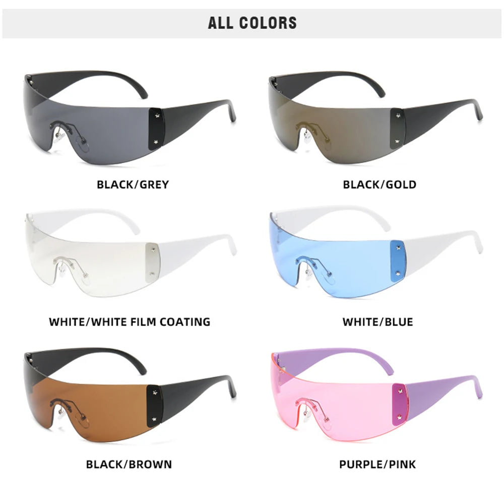 Lunettes de soleil Hip Hop irrégulières uniques pour femmes nouvelle marque rayure jambe Arc Cool lunettes de soleil hommes Vintage gothique nuances lunettes