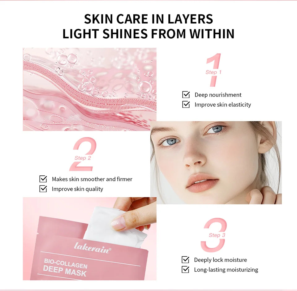 Bio-colagène véritable masque profond supplément collagène hydratant nuit masque hydrogel amélioration de l'élasticité minimisant les pores raffermissant