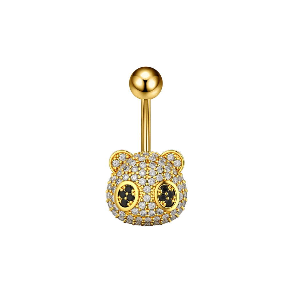 Anneaux de nombril incurvés 14G, cristaux CZ, corps Sexy, chaînes de nombril, fleur, Piercing de ventre, Umbigo, bijoux en acier inoxydable